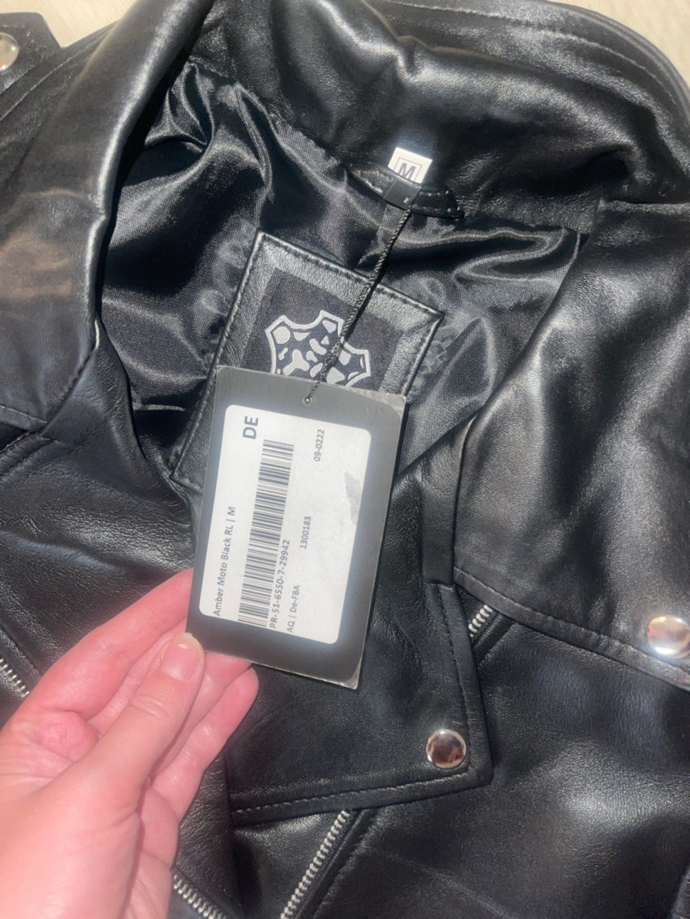 RL Leather Black Asymmetrical Moto Jacket - Picture 5 of 11